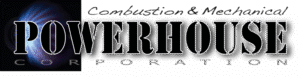 Powerhouse Corporation logo with dark background.