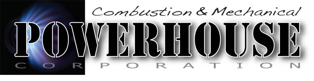 Powerhouse Corporation logo with dark background.